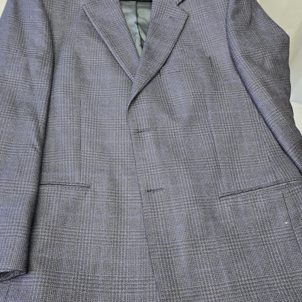 Evan Picone Men's Blue Checkered Blazer